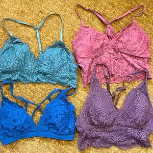SIX aerie lacy bralettes!